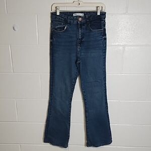 5 Pocket Cotton Stretch Denim Jeans High Rise
